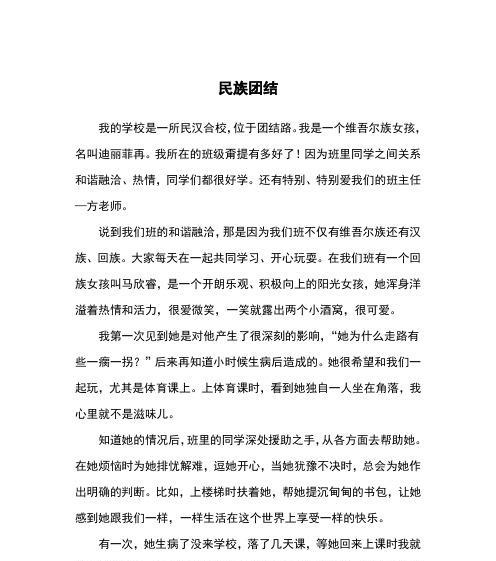 以民族团结为主题的作文怎么写（《丝路上的守望者》）